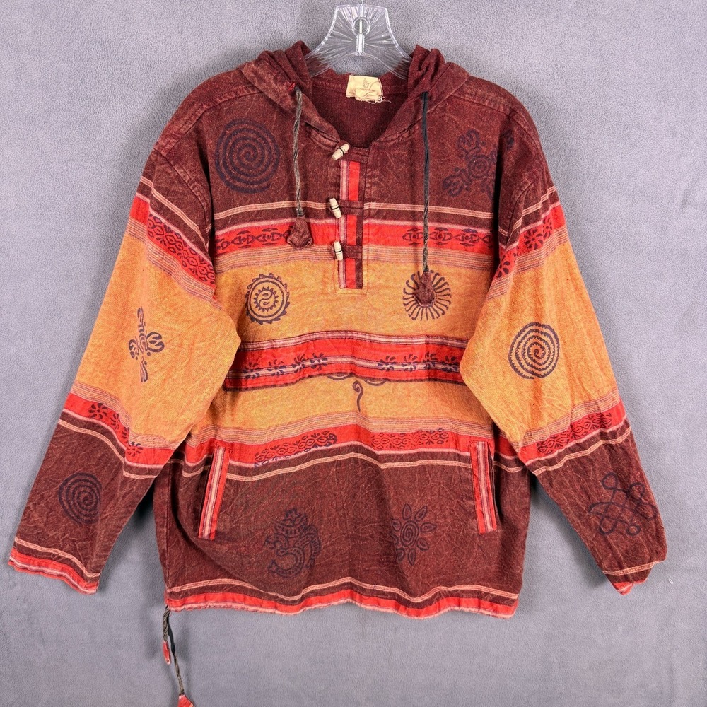 Ark Imports Sweatshirt Womens O/S Aztec‎ Full Zip Hooded Boho Western Cowgirl